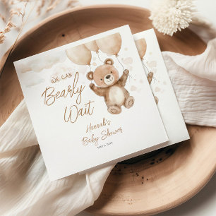 Serviette En Papier Nous pouvons attendre le Baby shower