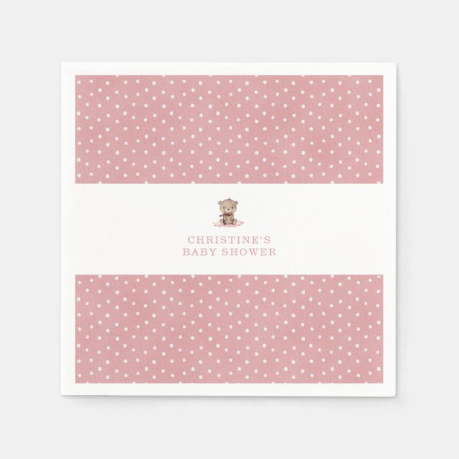 Serviette En Papier Nous pouvons attendre minimaliste Baby shower serv (Devant)
