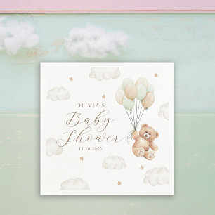 Serviette En Papier Nous pouvons attendre un Baby shower neutre pour l