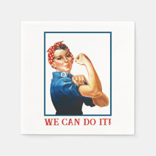 Serviette En Papier Nous Pouvons Le Faire Rosie Riveter Femmes Power 2