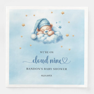 Serviette En Papier Nous sommes dans le nuage neuf, garçon en peluche 