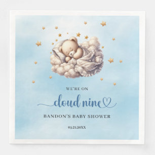 Serviette En Papier Nous sommes dans le nuage neuf, garçon en peluche 