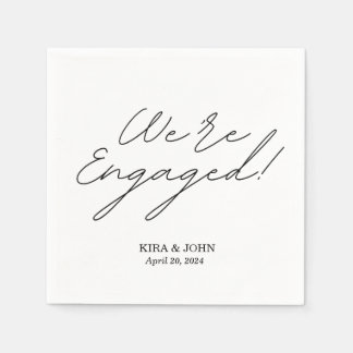Serviette En Papier Nous sommes Engaged Napkin