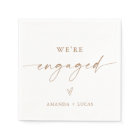 Nous sommes Engaged Napkins, Modern Engagement Par