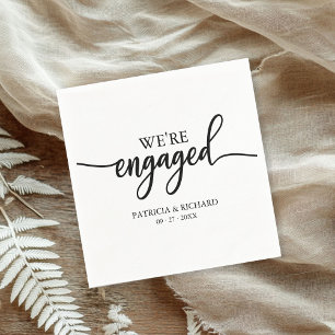 Serviette En Papier Nous sommes engagés Black and White Engagement Par