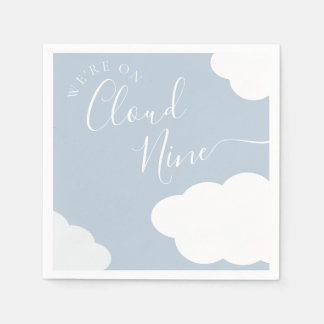 Serviette En Papier Nous sommes sur Cloud Nine Baby shower Napkin