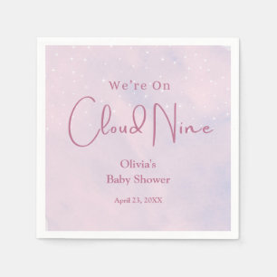 Serviette En Papier Nous sommes sur le Baby shower Cloud Nine Girl