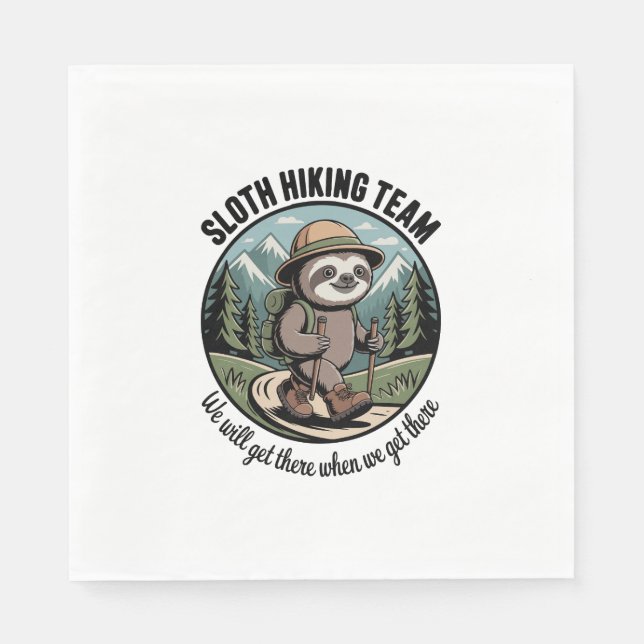 Serviette En Papier Nous y arriverons éventuellement Paresseux Randonn (Devant)