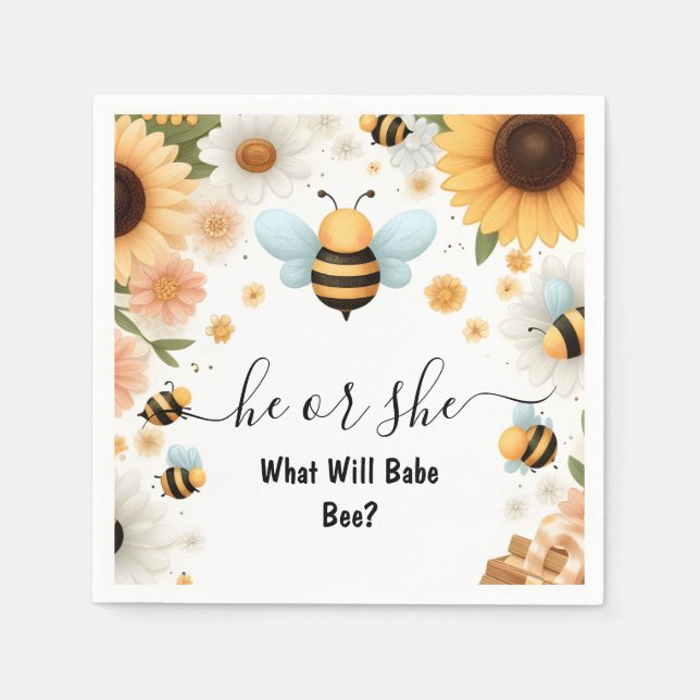 Serviette En Papier Nouveau Bug Daisy Bloom Rustic Busy Bee Genre Reve (Devant)