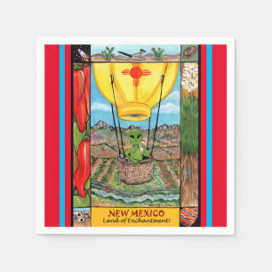 Serviette En Papier Nouveau-Mexique Roswell Alien Funny Hot Air Balloo