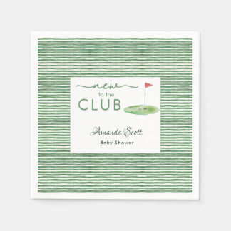 Serviette En Papier Nouveau thème de baby shower "Green New to the Clu