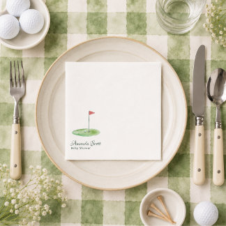Serviette En Papier Nouveau thème de baby shower "Green New to the Clu