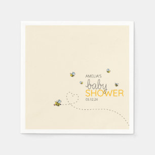 Serviette En Papier Nouveau thème de douche Mama-to-bee