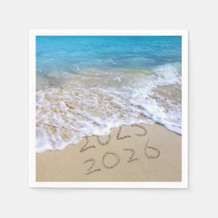 Serviette En Papier Nouvel An 2025 Beach Sand