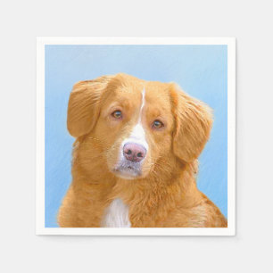 Serviette En Papier Nouvelle-Écosse Peinture de chien pour l'essayeur