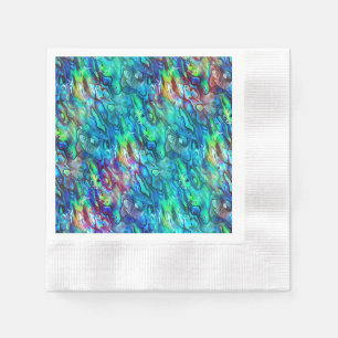 Serviette En Papier Nouvelle-Zélande Abalone Paua Shell Motif 1