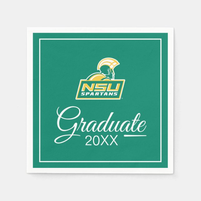 Serviette En Papier NSU Spartans Graduate (Devant)