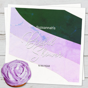 Serviette En Papier Nuances de violet vert rustique Flux horizontaux