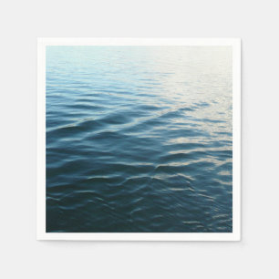 Serviette En Papier Nuances d'eau bleue Photographie de la nature Abst