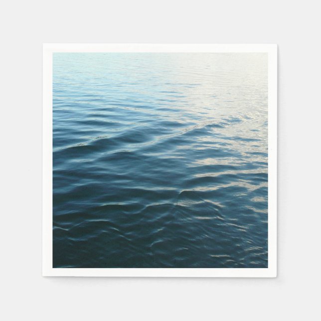 Serviette En Papier Nuances d'eau bleue Photographie de la nature Abst (Devant)