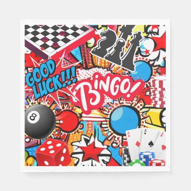 Serviette En Papier Nuit du jeu (Devant)