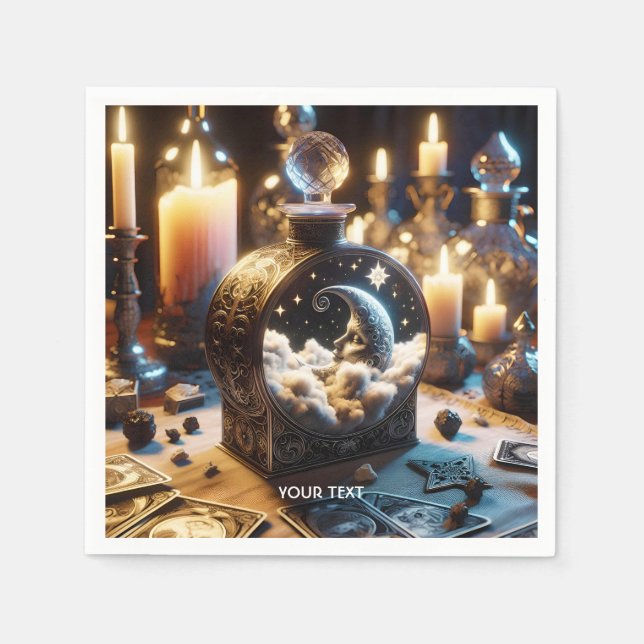 Serviette En Papier Nuit Imaginaire Mignonne Decanter Moon (Devant)