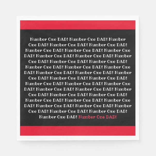 Serviette En Papier Numéro Un Papa ! Serviettes de table (Devant)