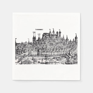 Serviette En Papier Nuremberg ville médiévale en Allemagne