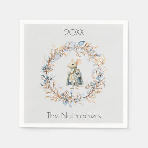 Serviette En Papier Nutcracker de Noël Souris King Aquarelle