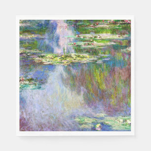 Serviette En Papier Nymphéas, peinture célèbre,