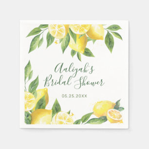 Serviette En Papier Occasion spéciale d'aquarelle de citron