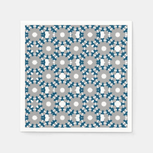 Serviette En Papier Océan bleu gris blanc Cercles connectés Motif