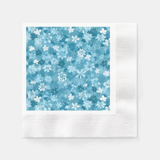 Serviette En Papier Ocean Breeze Floral Turquoise Botanical