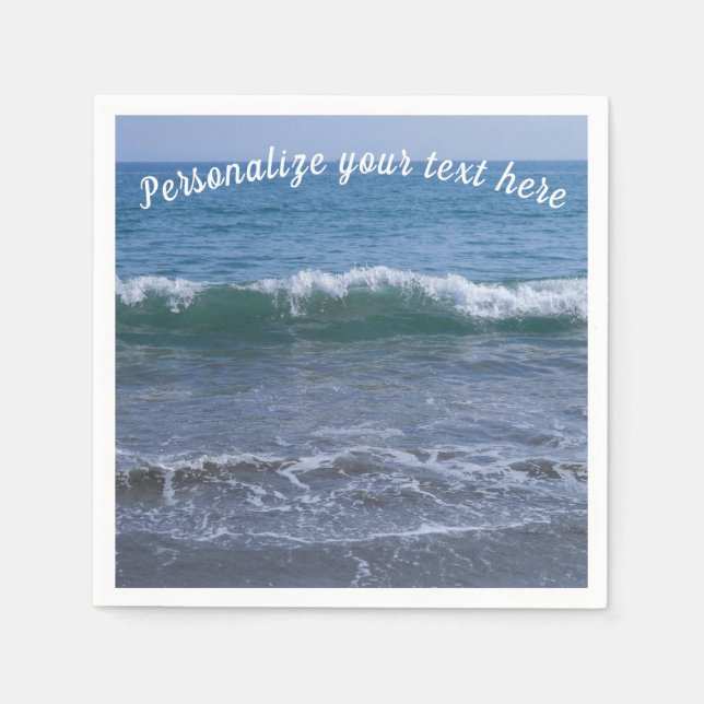 Serviette En Papier Ocean Waves at Tide Personnalisez les serviettes d (Devant)