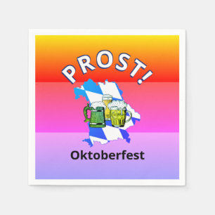 Serviette En Papier OCTOBRE FEST   Bières Acclamations   PROST Papier