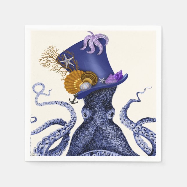 Serviette En Papier Octopus avec Casquette nautique (Devant)