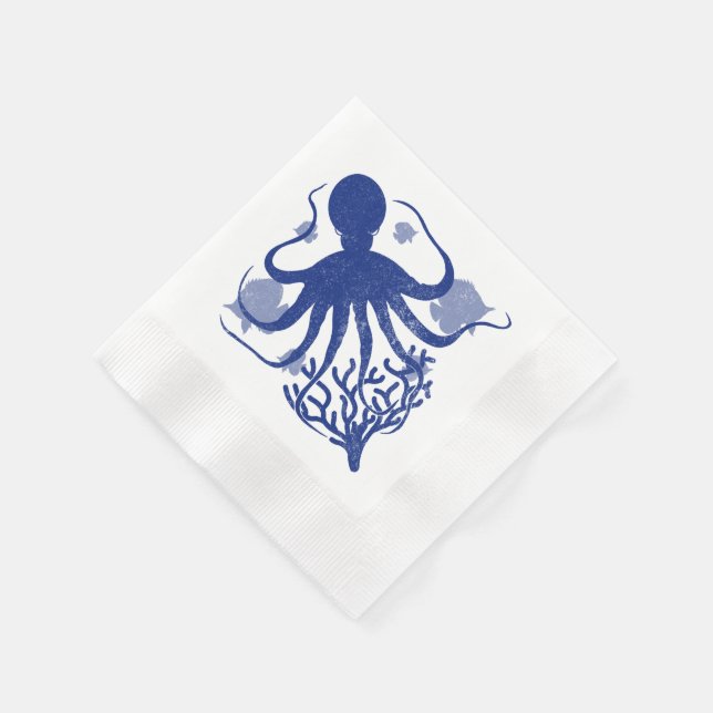 Serviette En Papier Octopus (light background) (Coin)