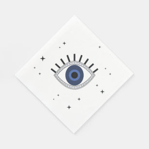 Serviette En Papier Oeil bleu talisman oeil diabolique