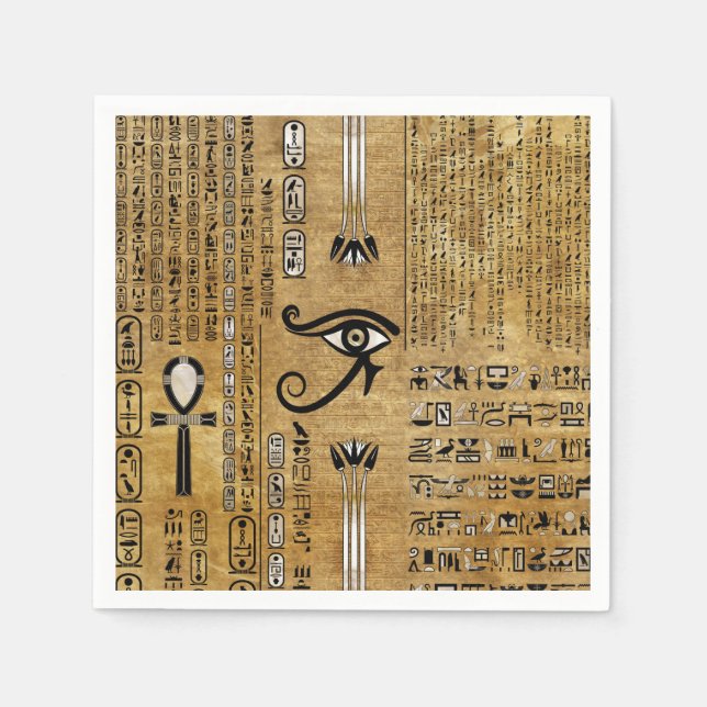 Serviette En Papier OEil égyptien de Horus - Ornement de Wadjet (Devant)