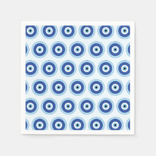 Serviette En Papier Oeil mal grec dans la clé grecque