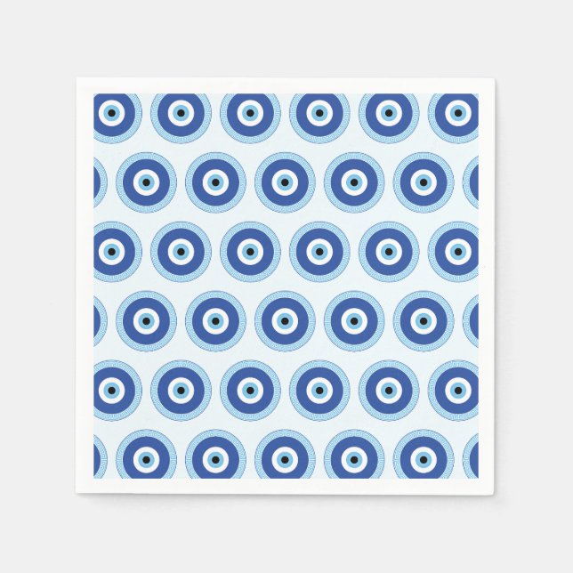 Serviette En Papier Oeil mal grec dans la clé grecque (Devant)