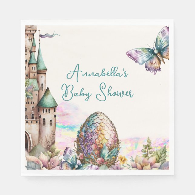 Serviette En Papier Oeuf de dragon de bébé Fairytale (Devant)
