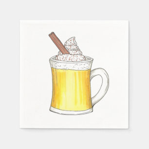 Serviette En Papier Oeuf Nog Eggnog Noël Vacances d'hiver Boissons