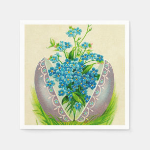 Serviette En Papier Oeuf vintage de Pâques Meilleurs voeux de Pâques S
