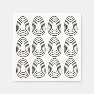 Serviette En Papier Oeufs de Pâques Géométrique Joyeux Pâques