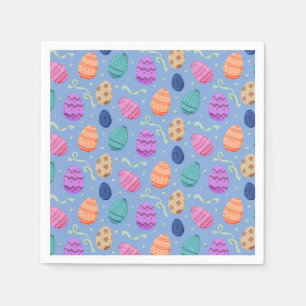 Serviette En Papier Œufs de Pâques Motif Sans Couture