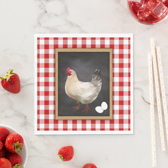 Serviette En Papier OEufs De Poulet Cute Style Country (En situation)