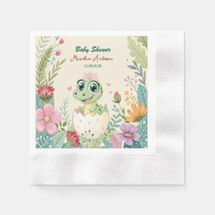 Serviette En Papier OEufs d'éclosion de bébé kawaii floral -Fille