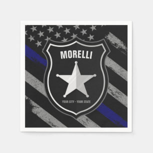 Serviette En Papier Officier de police Shérif Cop Flag