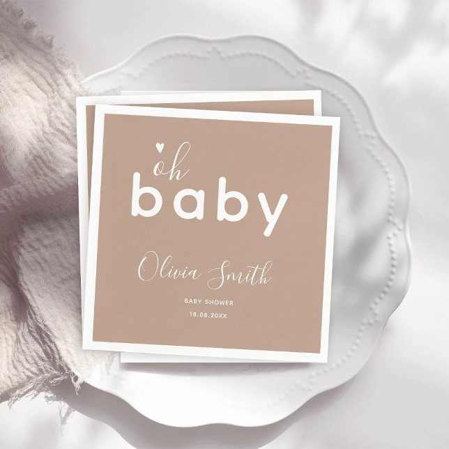Serviette En Papier Oh Baby Beige (Créateur téléchargé)